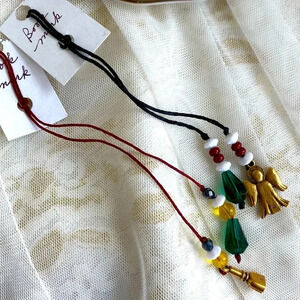Bookmarks - Set of 2 Bookmarks with Beads & Angel and Chess Ornaments